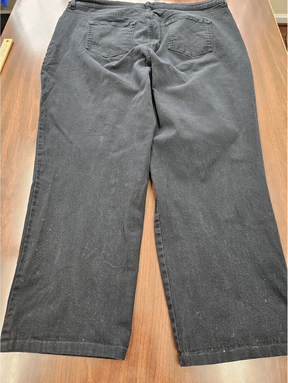 Style & Co Womens 20W Black Straight Leg Jeans Plus Size Stretch Denim Mid Rise - Picture 3 of 9